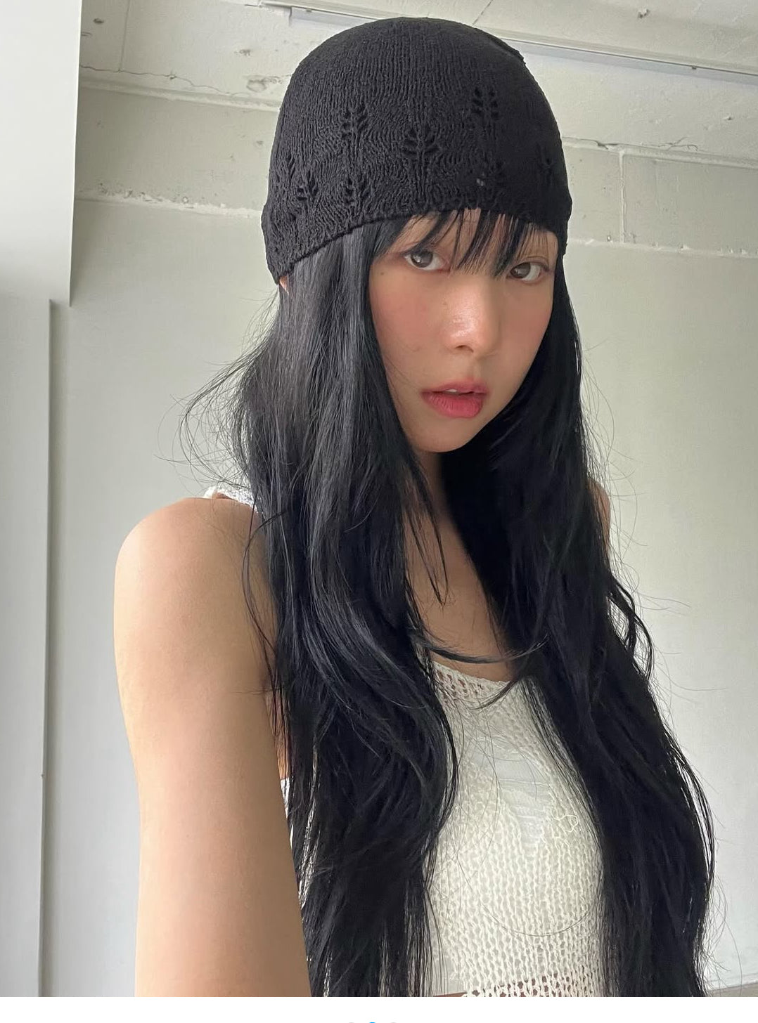 鏤空葉子圖案夏季帽