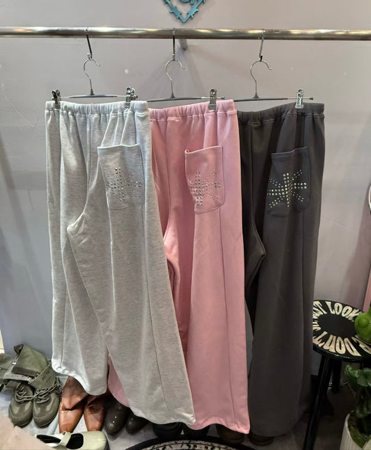 Star Stud Twill Sweatpants