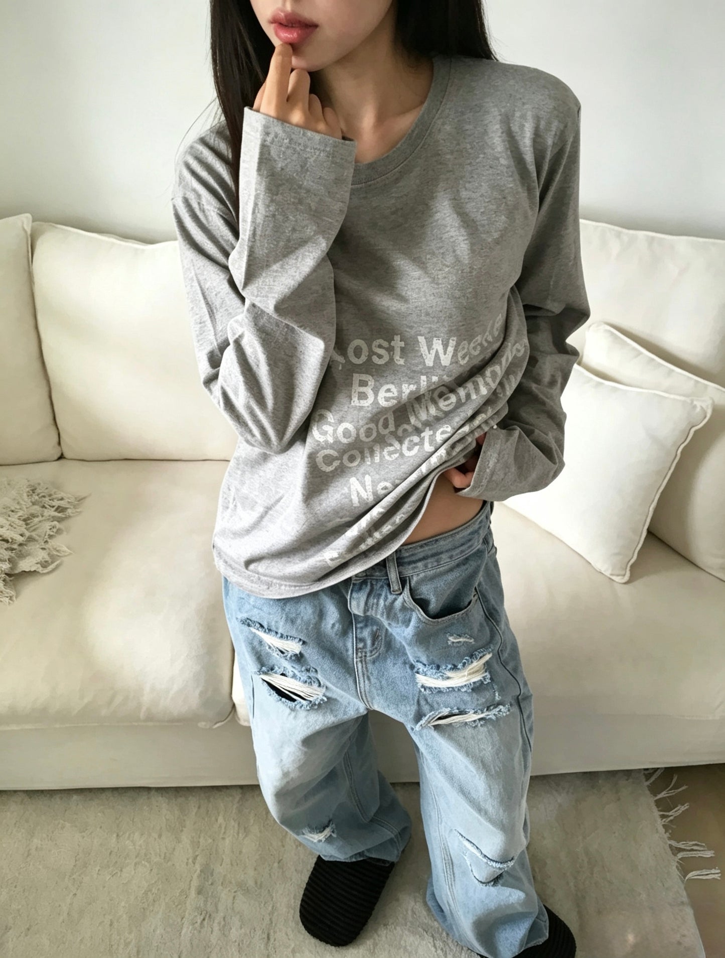 26FW Berlin Slogan Long Sleeve Tee