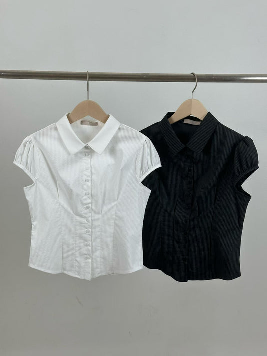Ruched Puff Sleeve Blouse