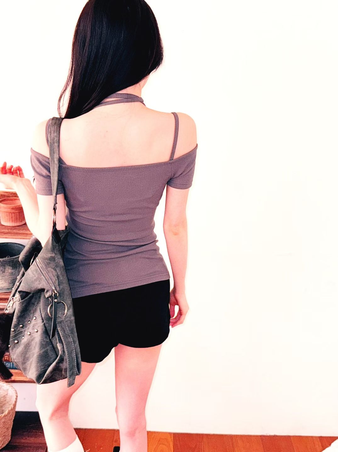 Halter tie slim fit top