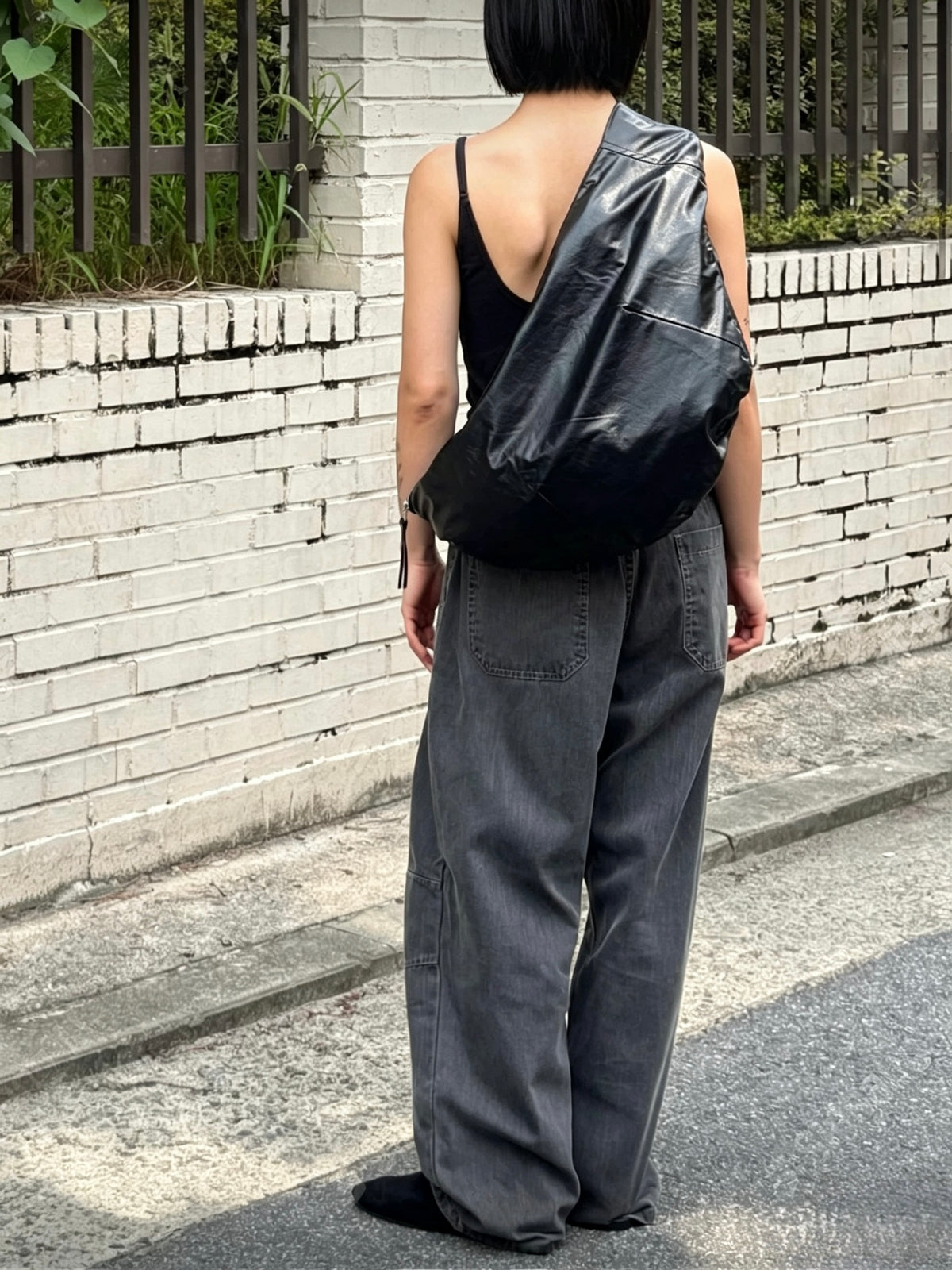 26FW Leather Shirt Crossbody Bag