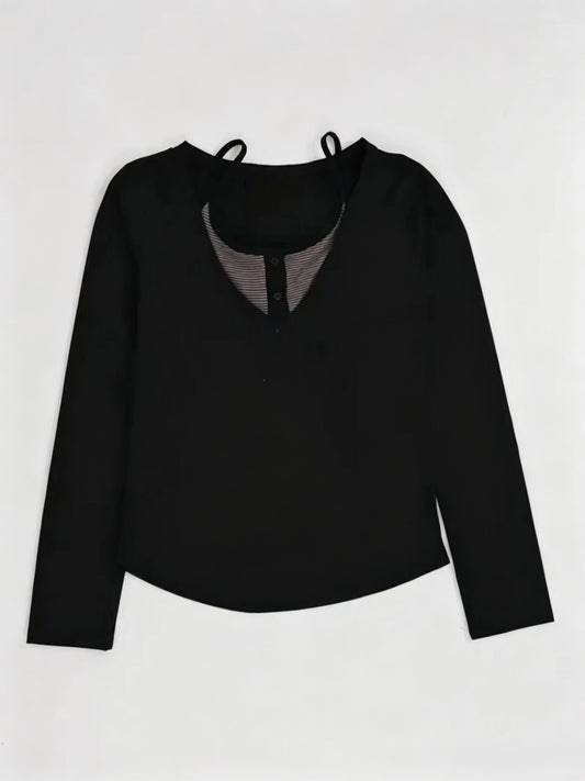 Layered V-Neck Top