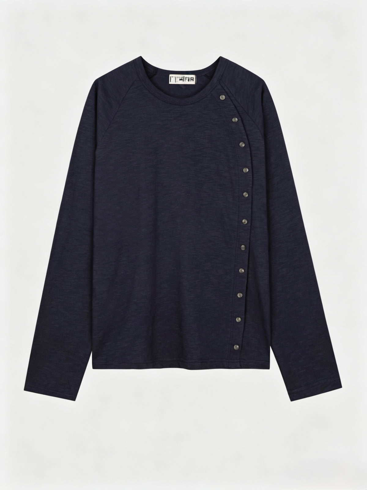 Asymmetric Button Tee