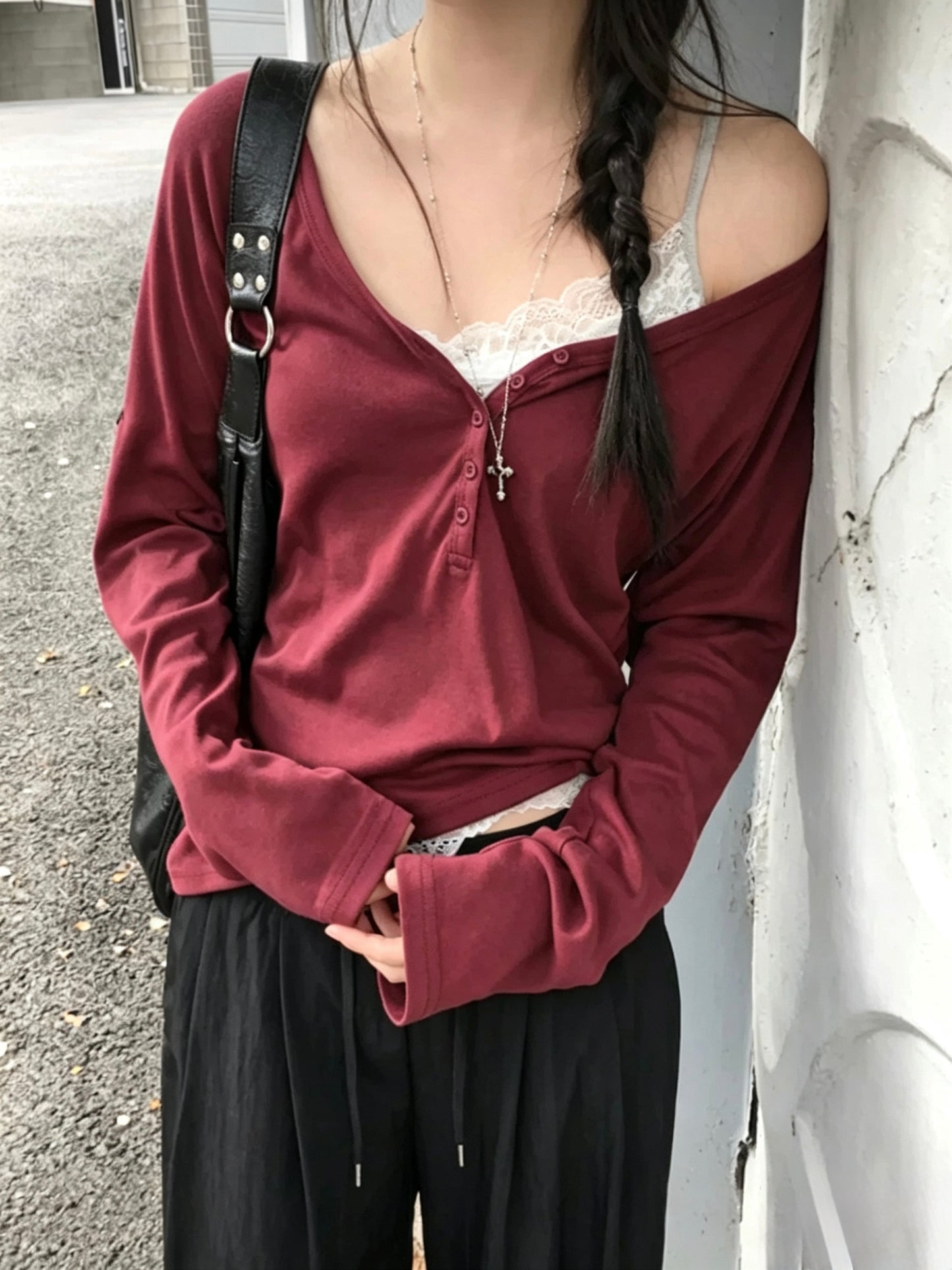 Tie Front V-Neck Tee