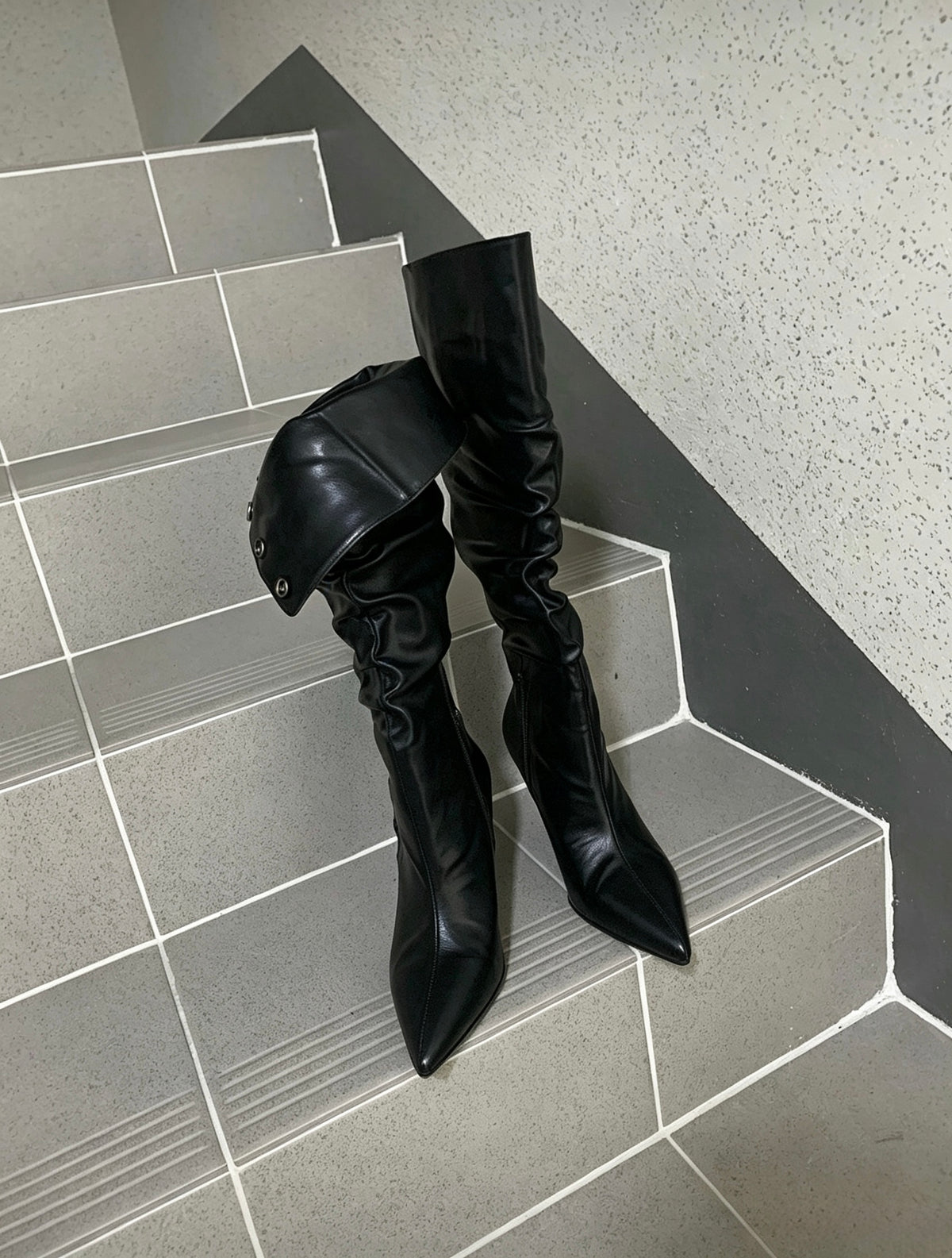 Two-Way Slouchy Button Boots