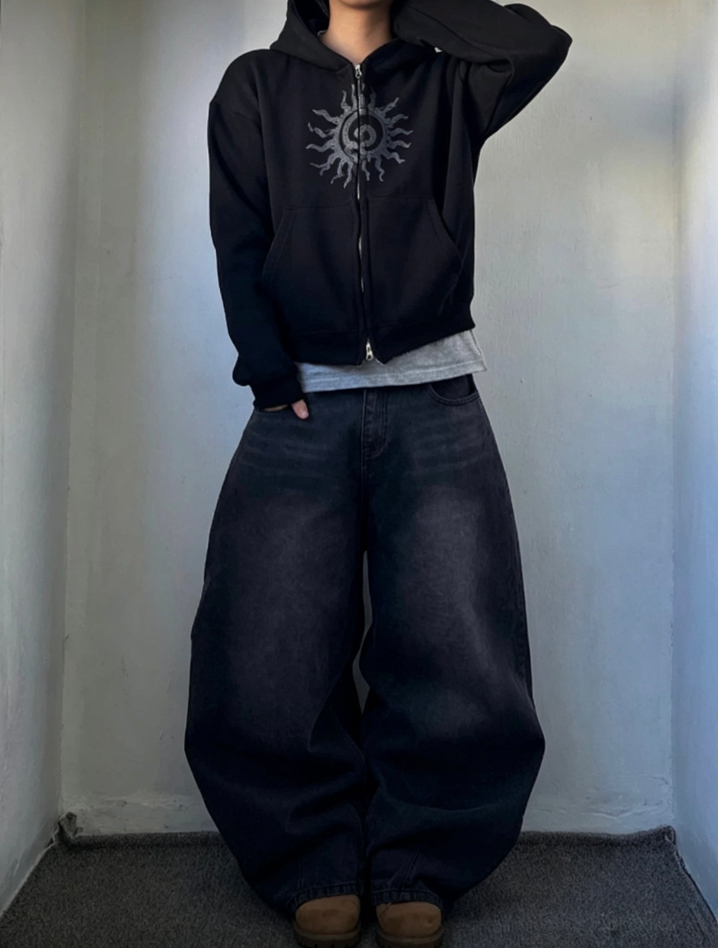 Sun Graphic Zip Hoodie