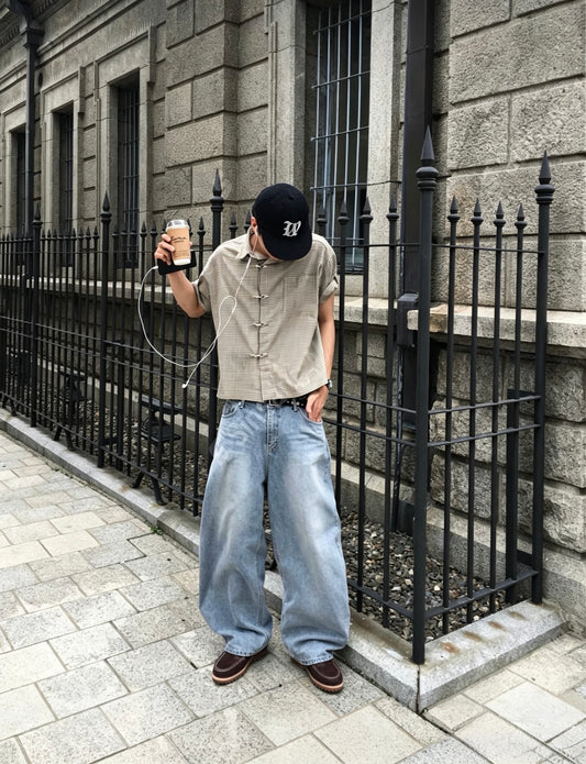 Light Wash Wide Jeans