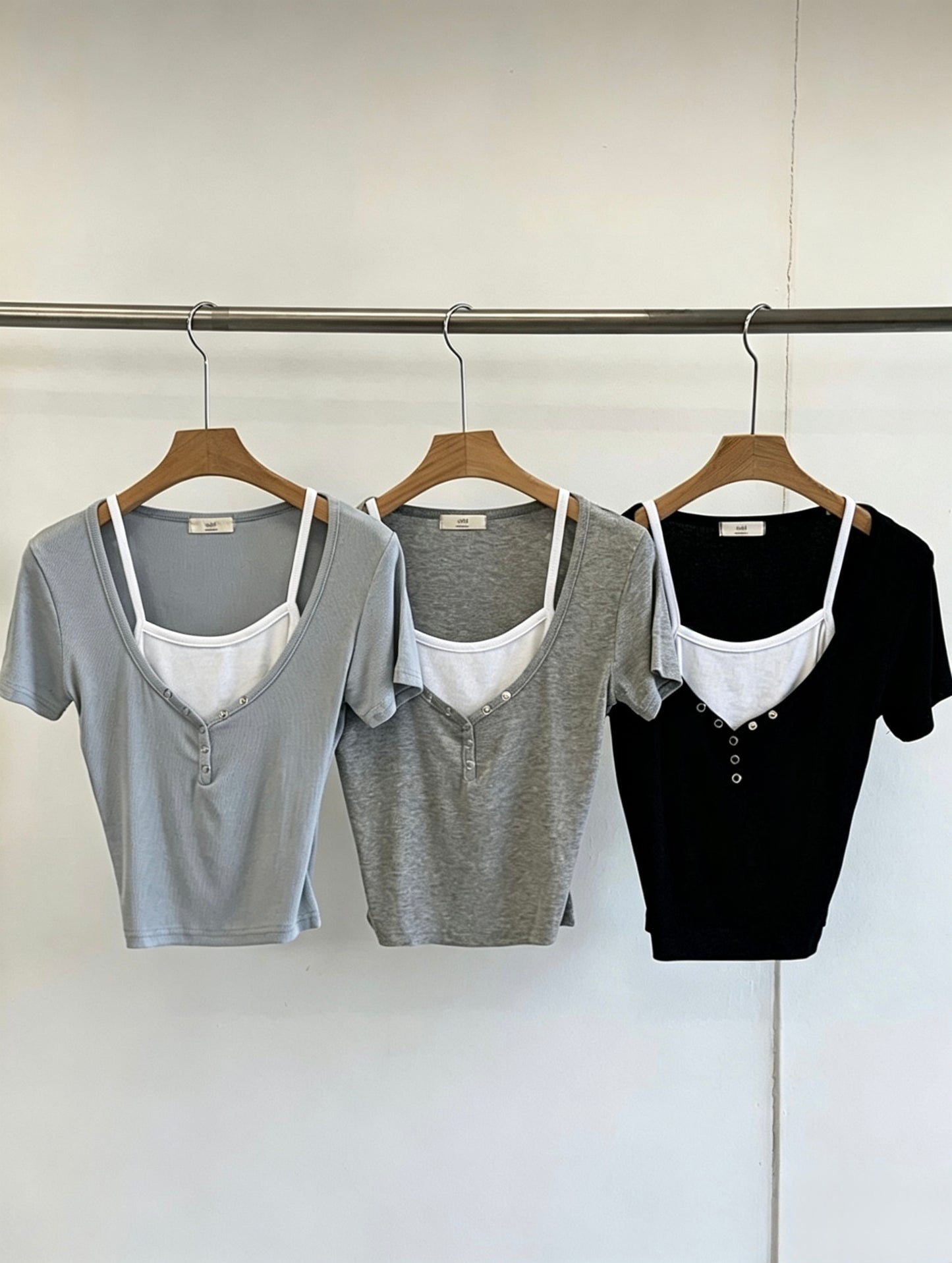 Layered Henley Tank Top