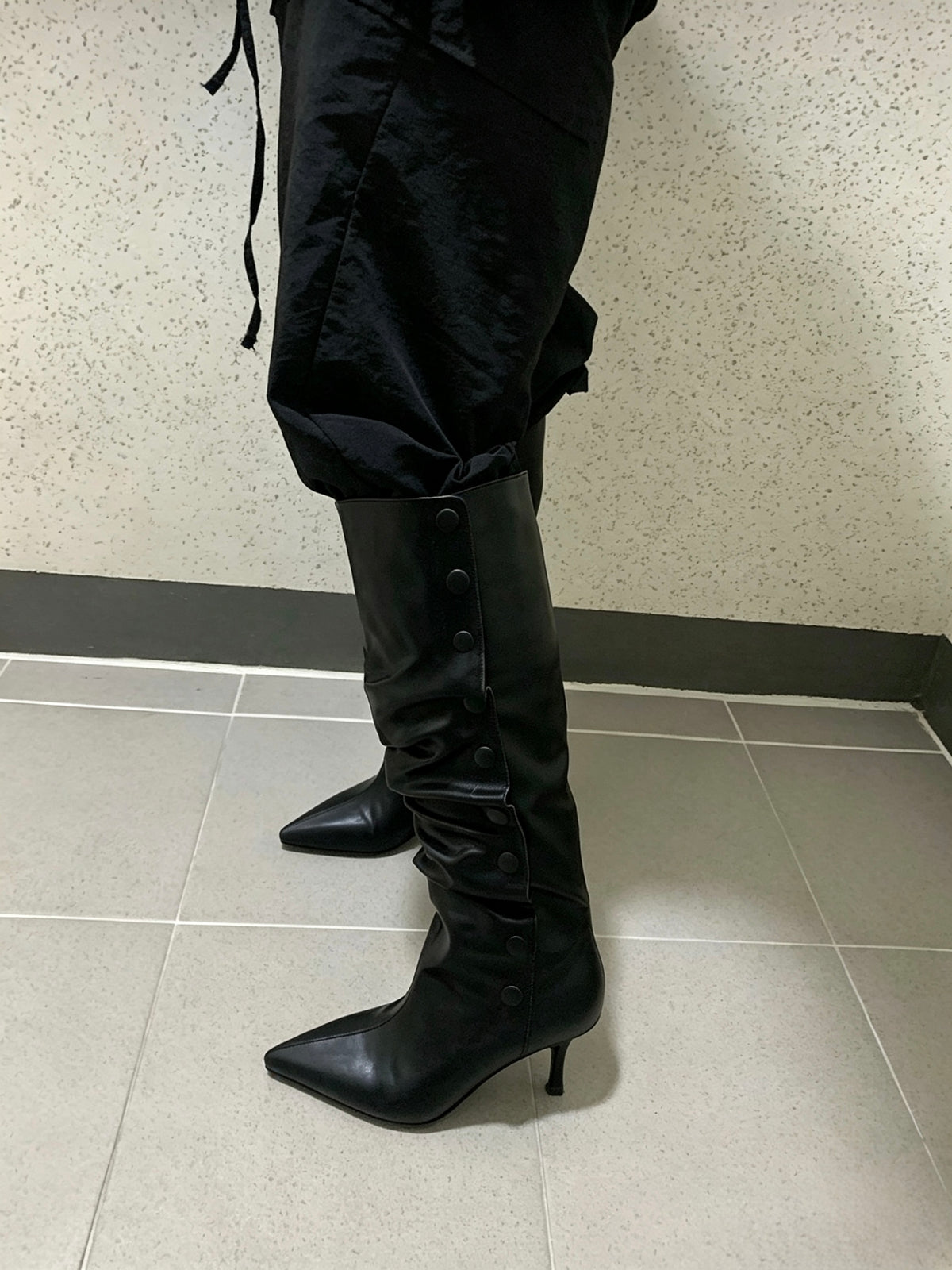 Two-Way Slouchy Button Boots