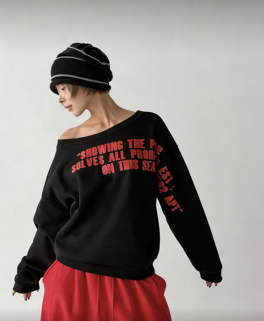 Letter Print Sweatshirt