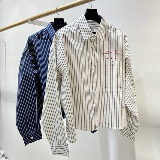 Short-Sleeved Striped Shirt