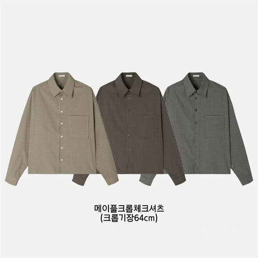 Autumn Leaf Check Short Shirt