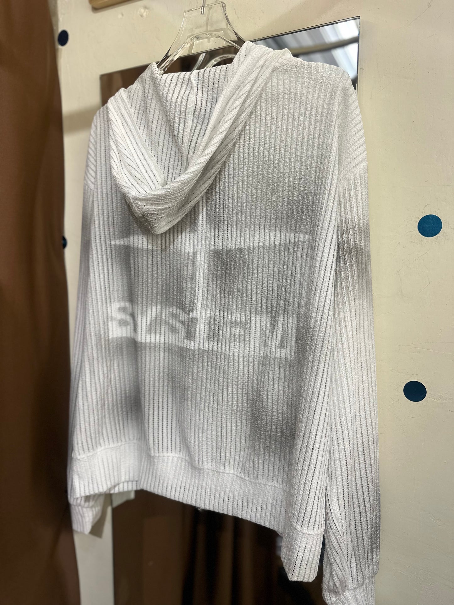 Distressed Wash Zip-Up Hoodie Jacket