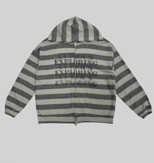 LightScript Unisex Hooded Knit Cardigan