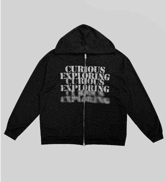 LightScript Unisex Hooded Knit Cardigan