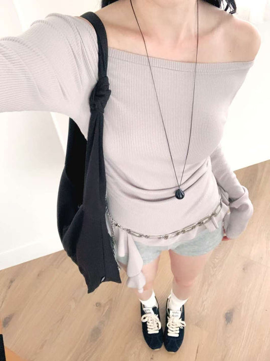 Off-Shoulder Ruffle Top