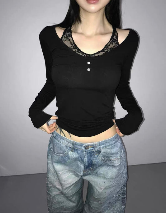 Lace Layered Top