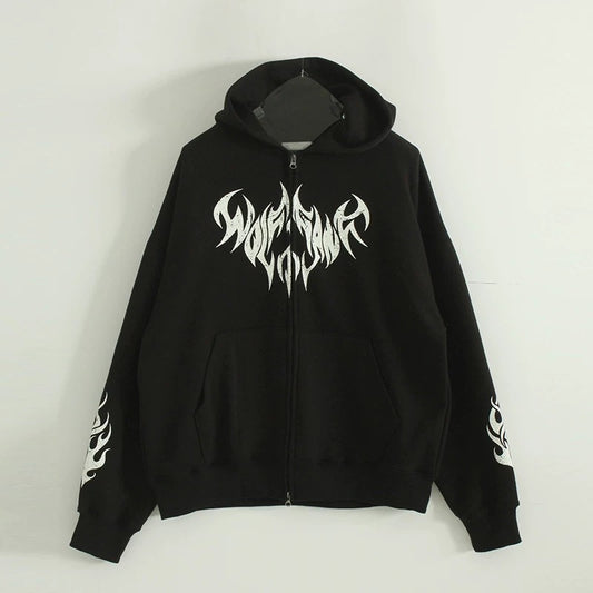 Batwing Zip-Up Hoodie