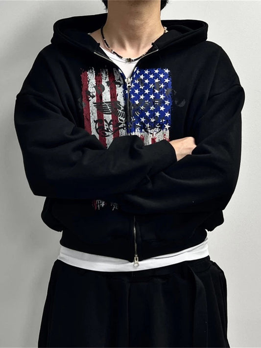 American Flag Zip-Up