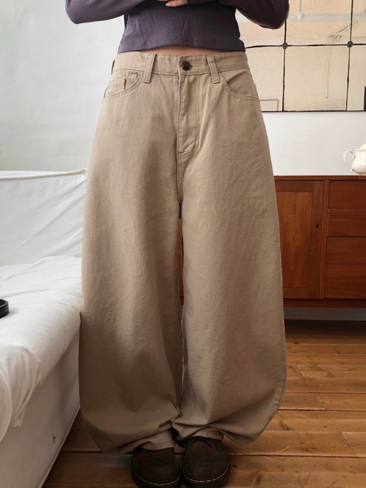 Check-Pocket Scimitar Pants