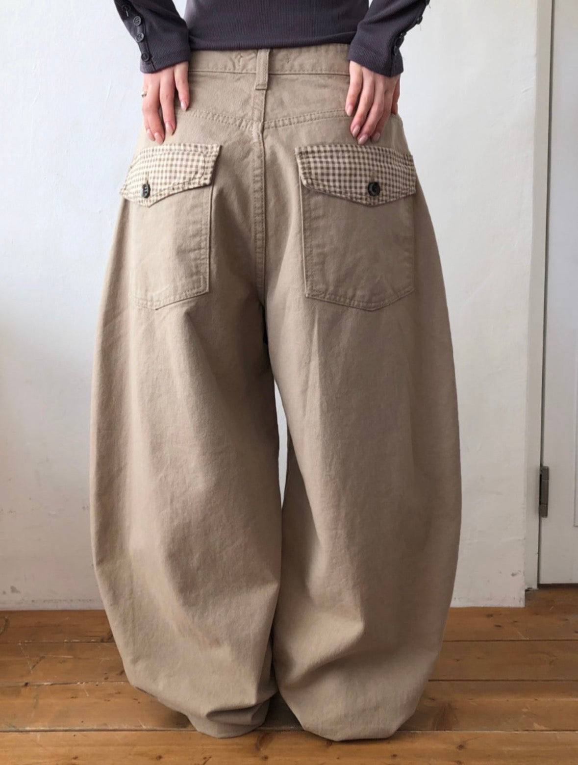 Check-Pocket Scimitar Pants