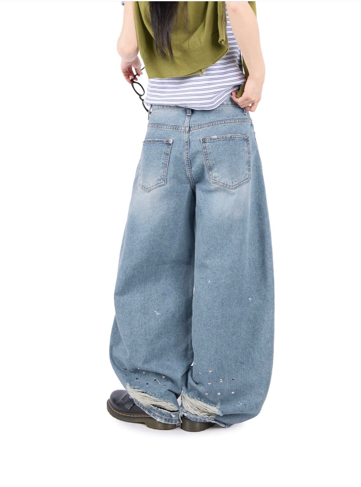 Crackle Scimitar Jeans