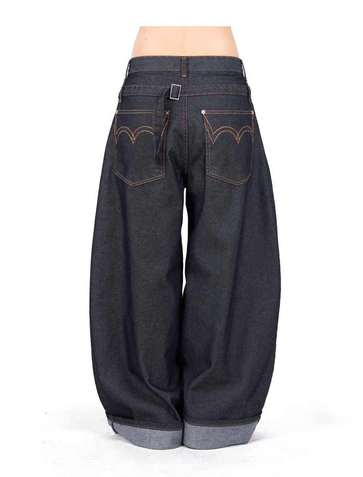 Classic Buckle Baggy Jeans