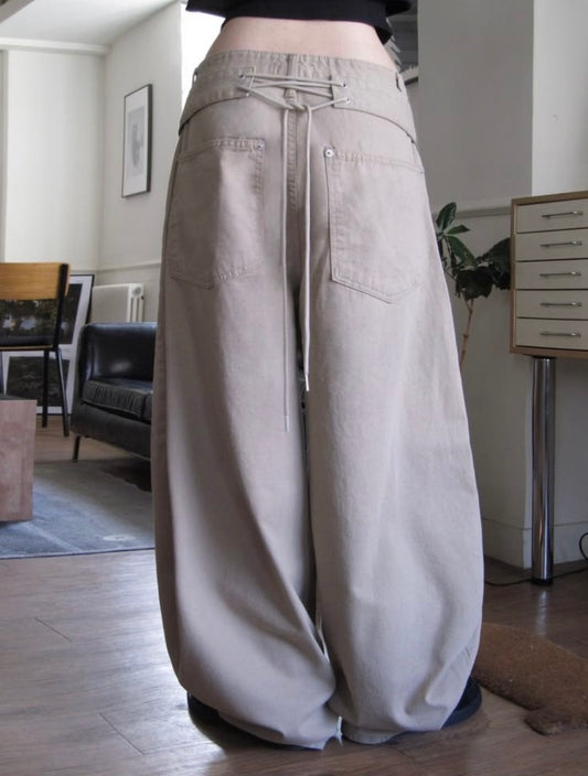 Drawstring Scimitar Pants
