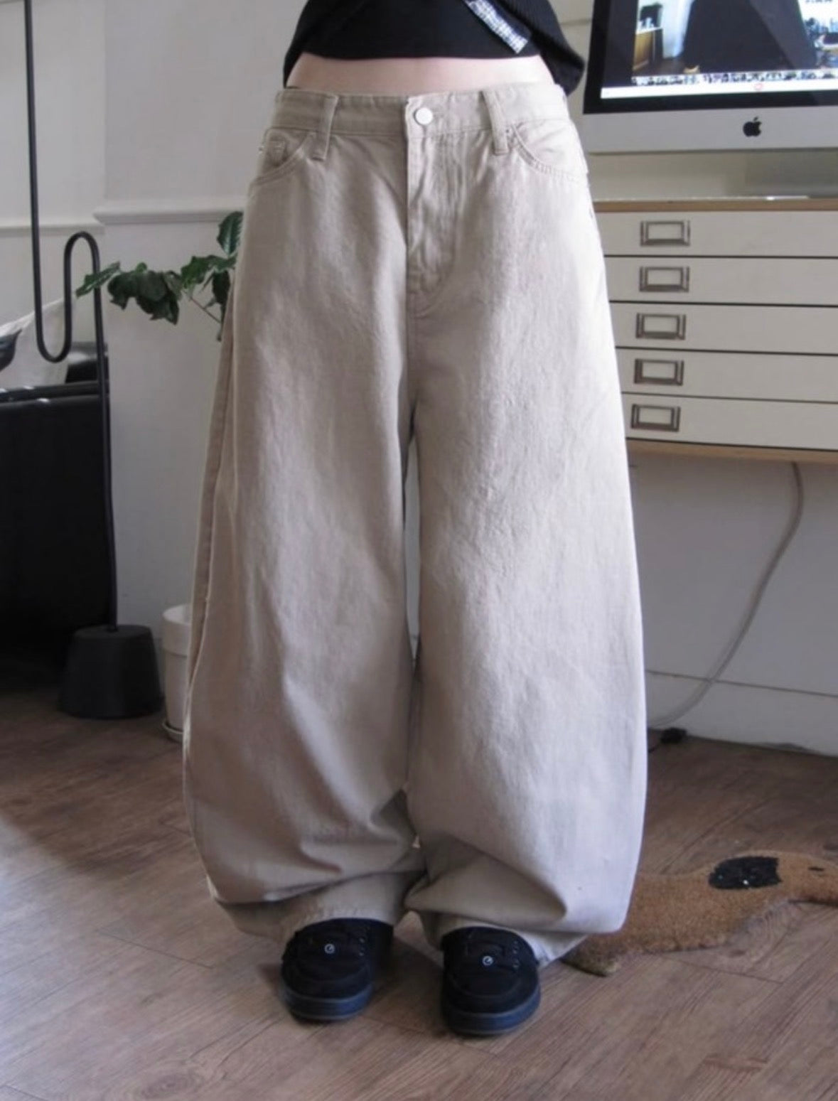 Drawstring Scimitar Pants