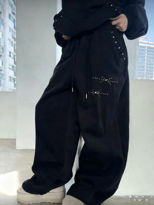 Rivet Embellished Pants