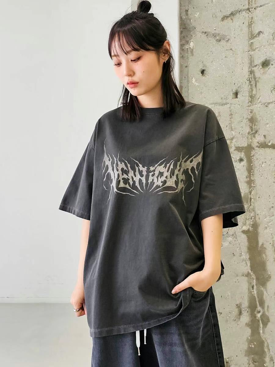 寬鬆火焰印花TEE