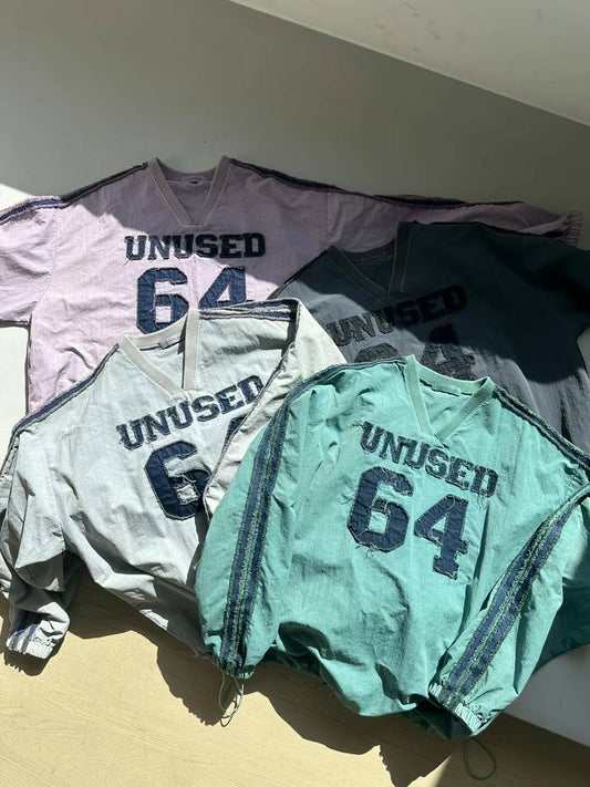 v printed nylon shirt