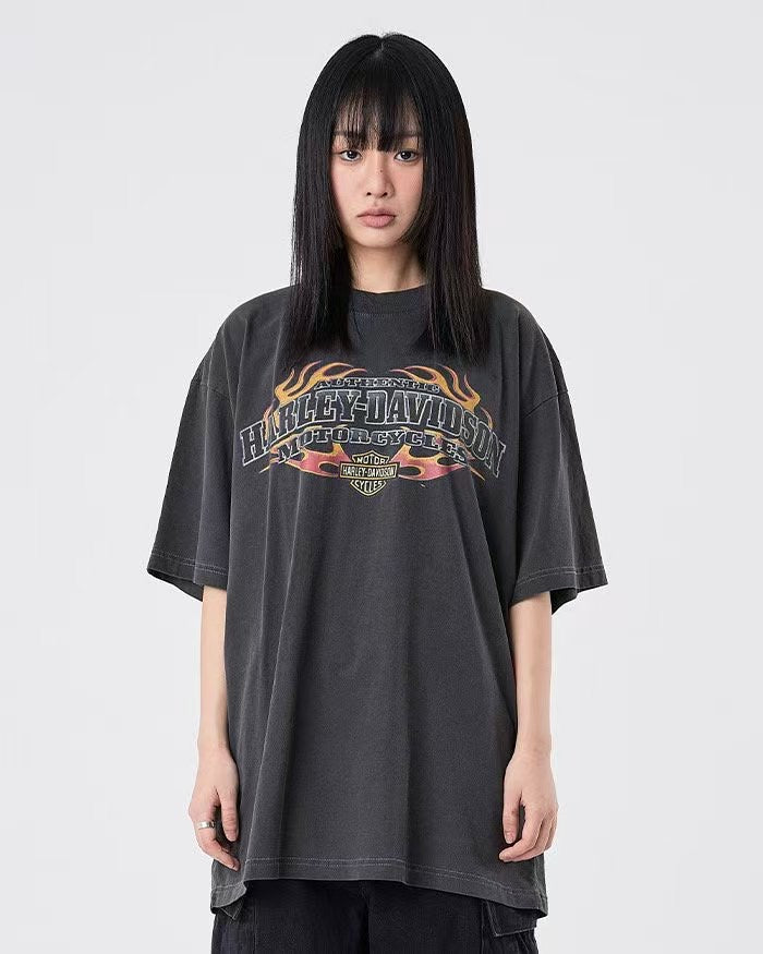Fire printing pigment t-shirt