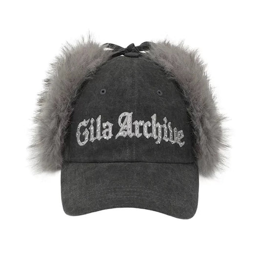 (代購）FAUX FUR HOTFIX LOGO EARFLAP CAP