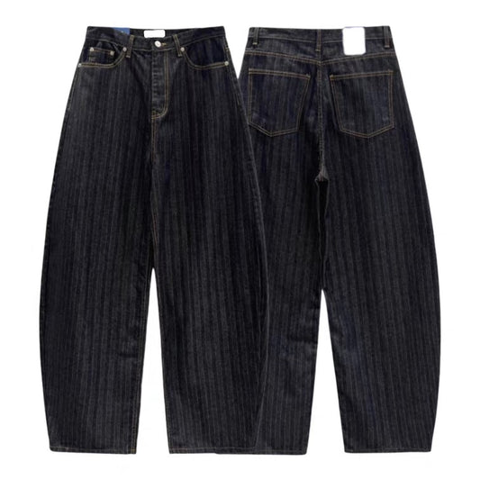 Raw Denim Striped Jeans