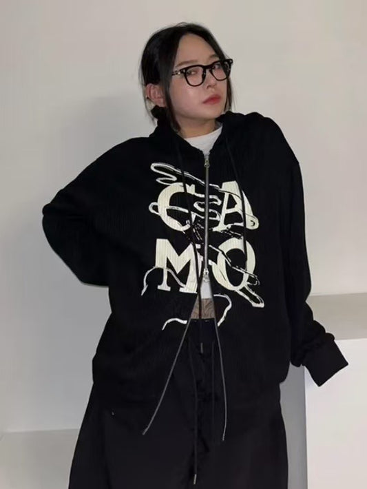 迷彩印花連帽外套unisex