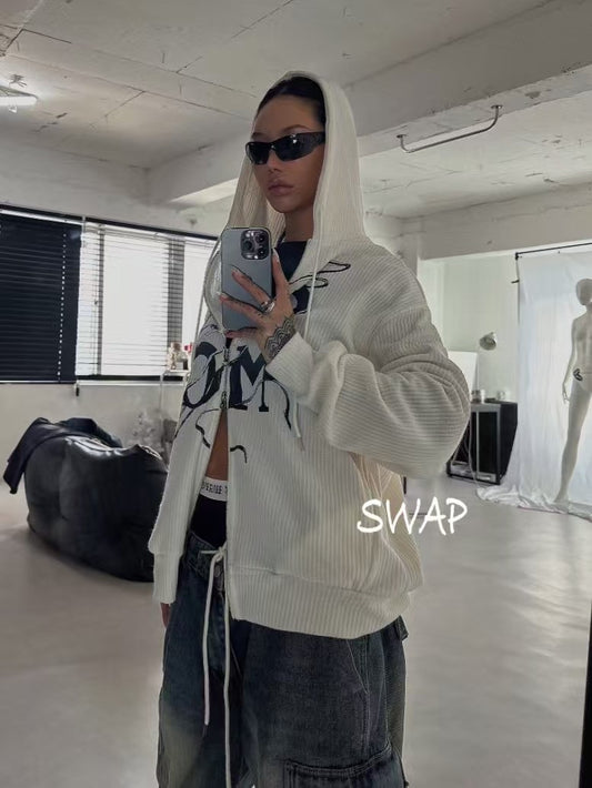 迷彩印花連帽外套unisex