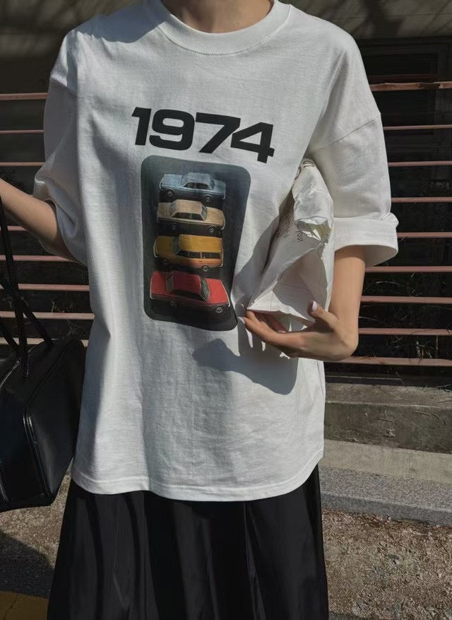 1974復古汽車短袖T恤