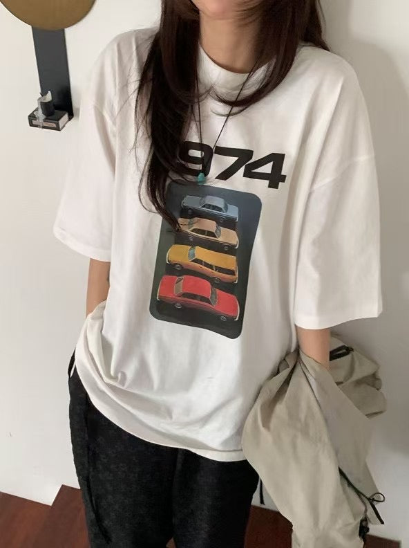 1974復古汽車短袖T恤