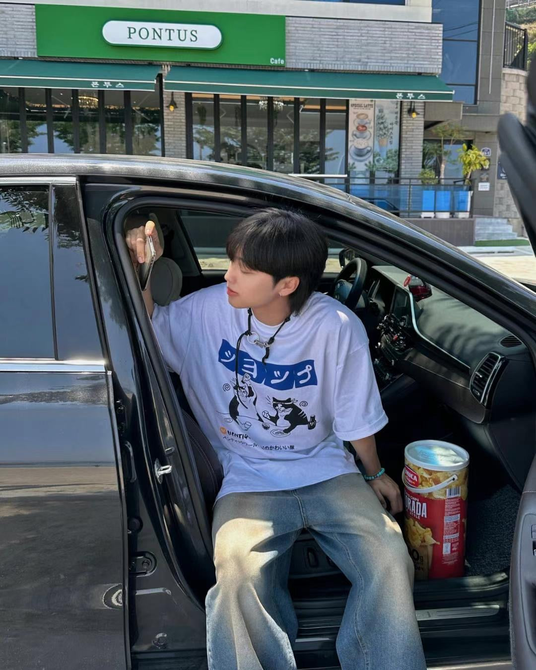 貓咪寬鬆短袖T恤