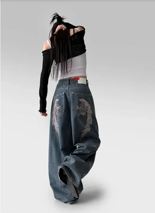 翼形牛仔褲UNisex