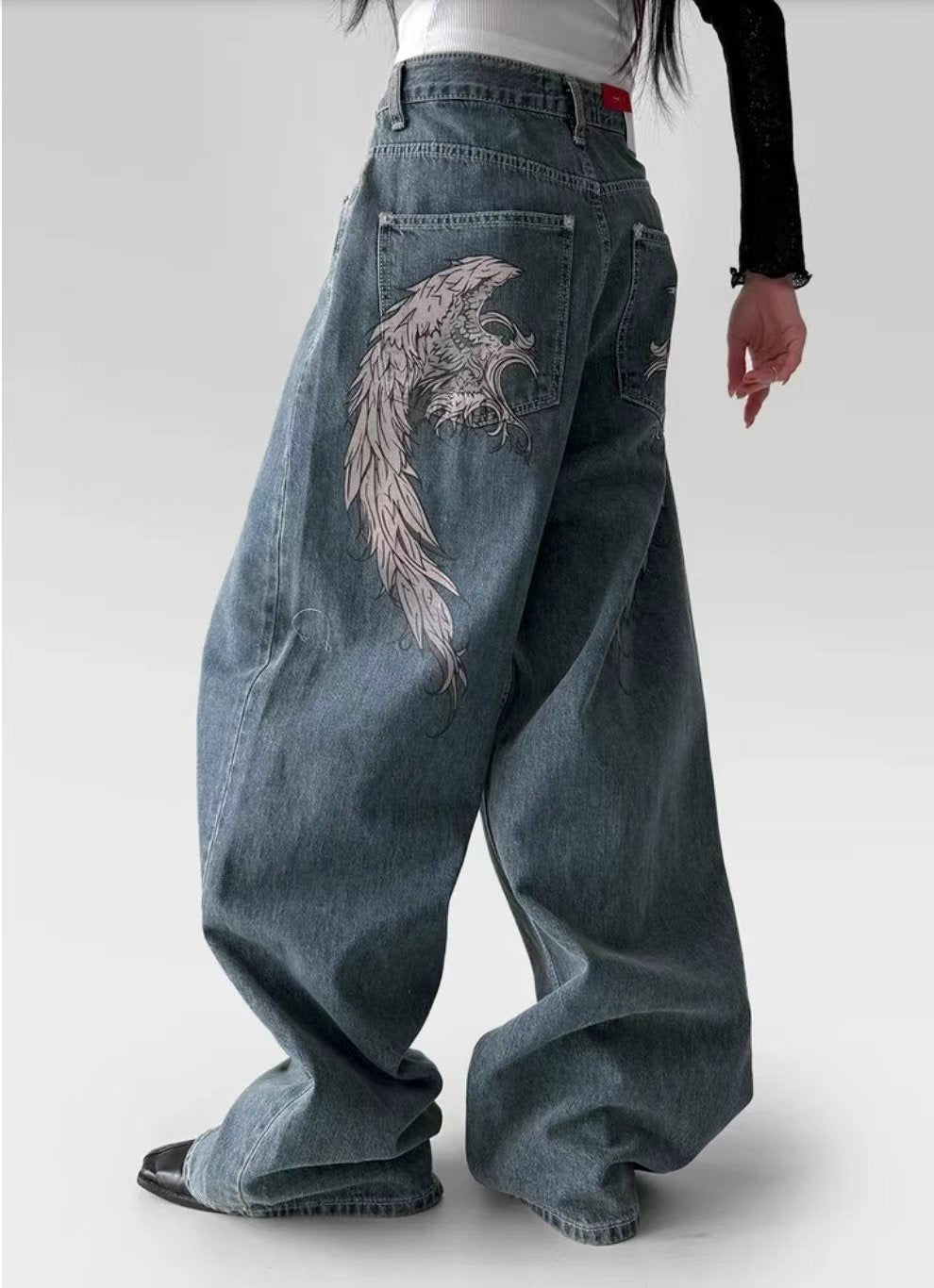 翼形牛仔褲UNisex