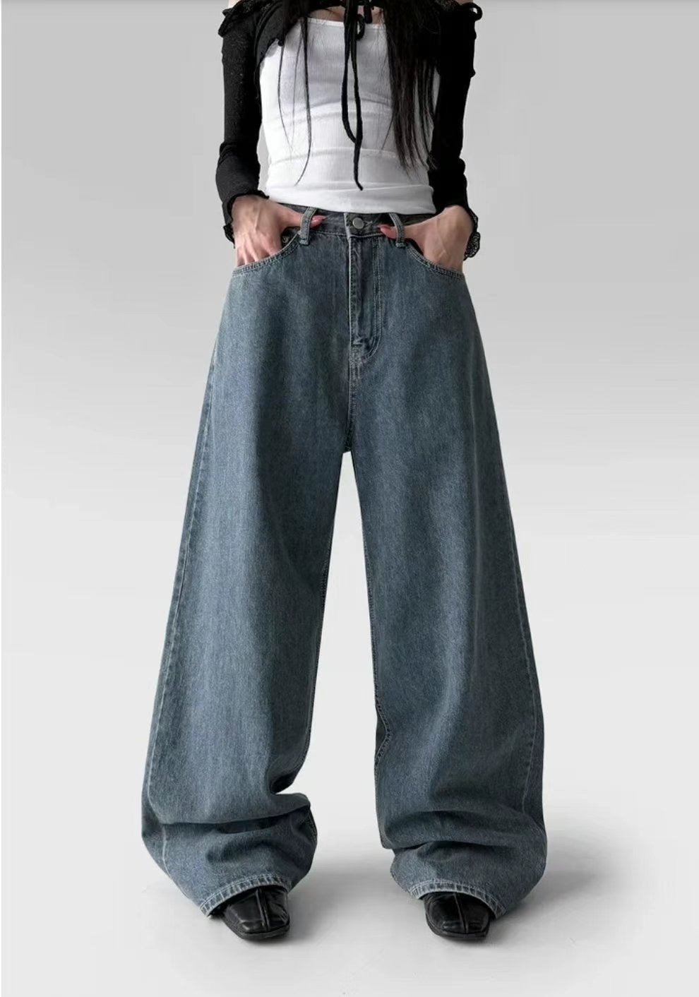 翼形牛仔褲UNisex