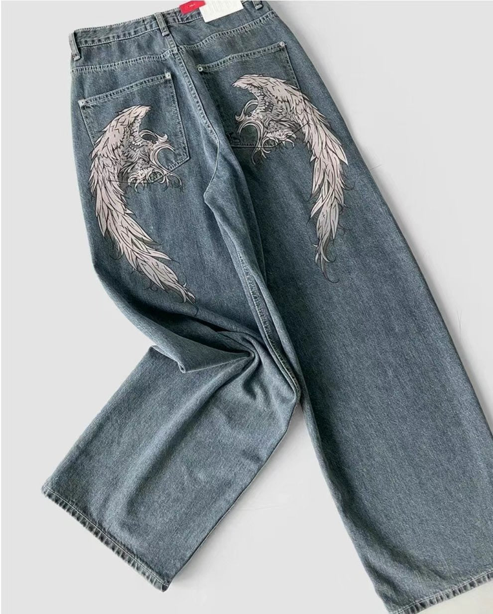 翼形牛仔褲UNisex