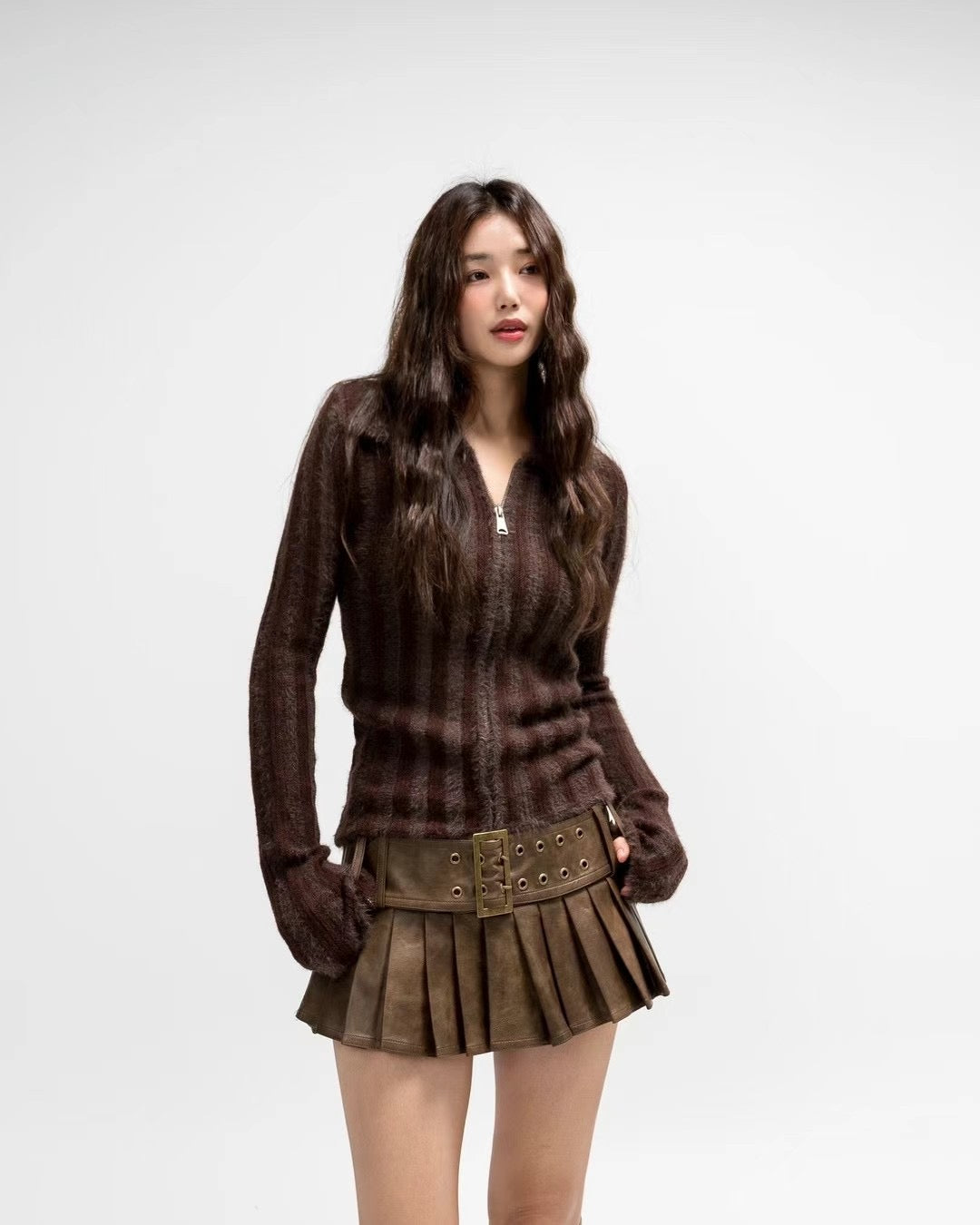 vintage belt short skirt