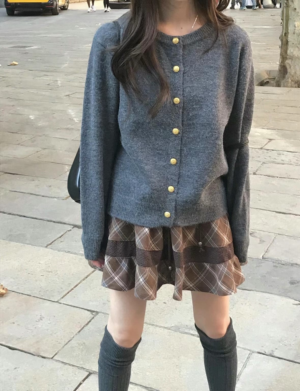 格仔蛋糕短裙