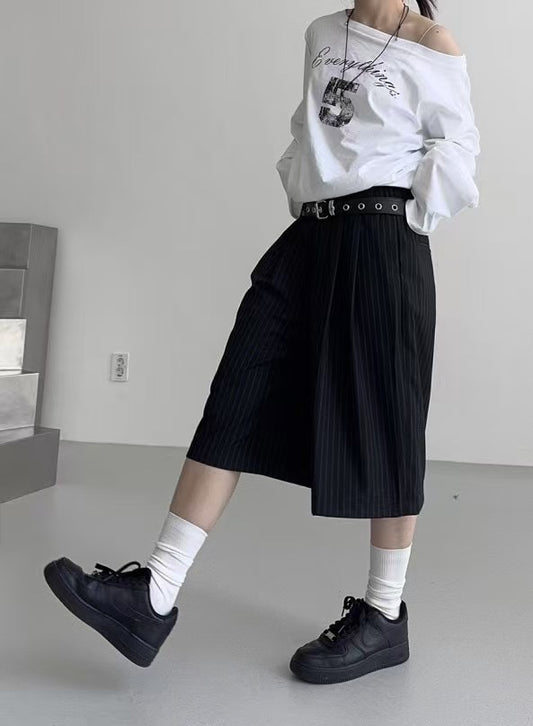 Striped Bermuda Suit Shorts UNisex