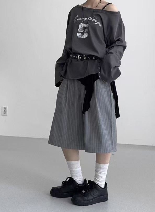 Striped Bermuda Suit Shorts UNisex