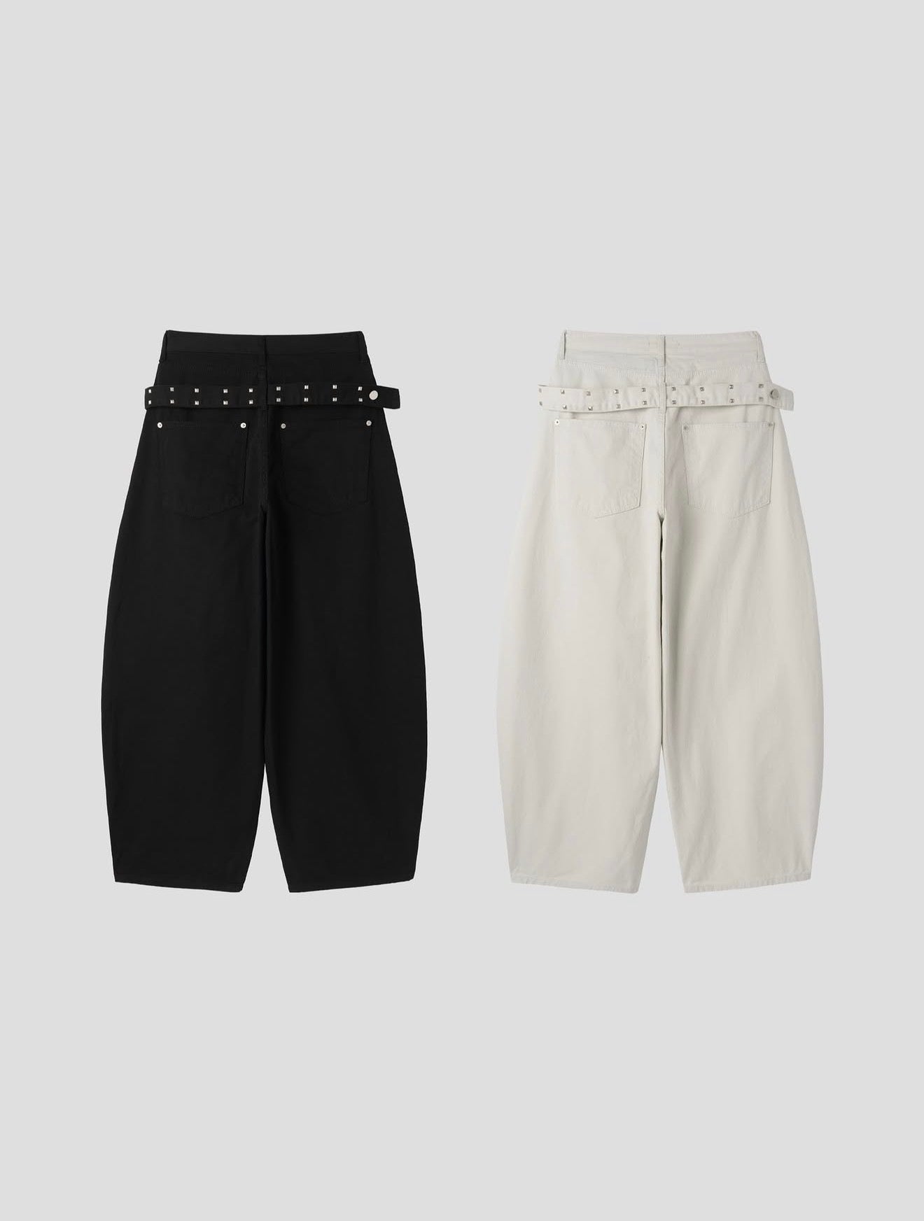 Rivet Waist Wide Pants
